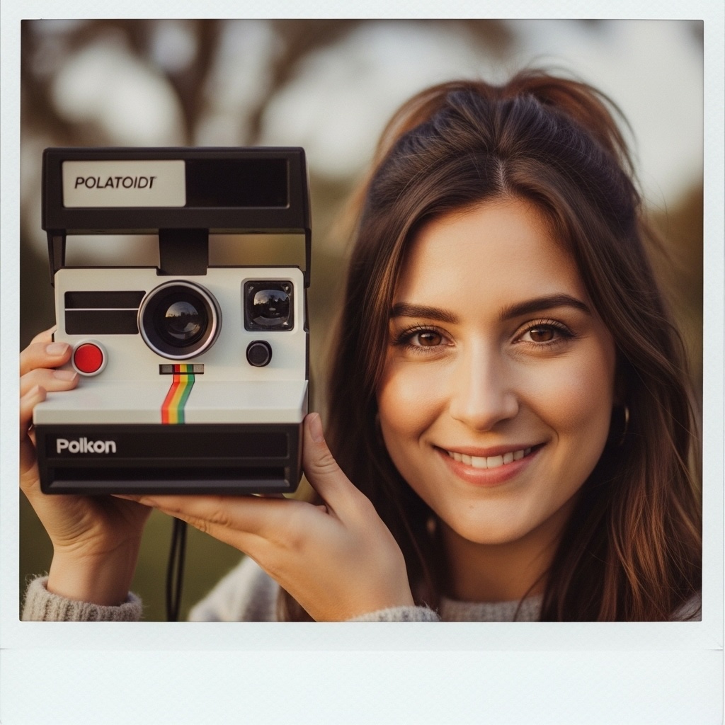 Polaroid style preset: instant-film frame with faded colours